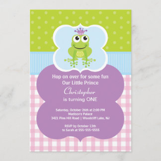 Frog Prince Birthday Party Invitation