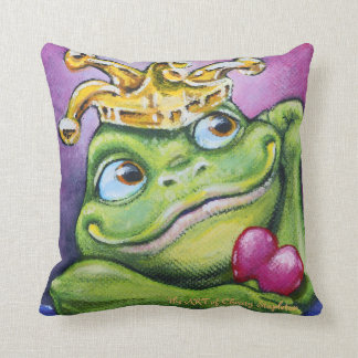 Frog Prince by TACS square throw pillow