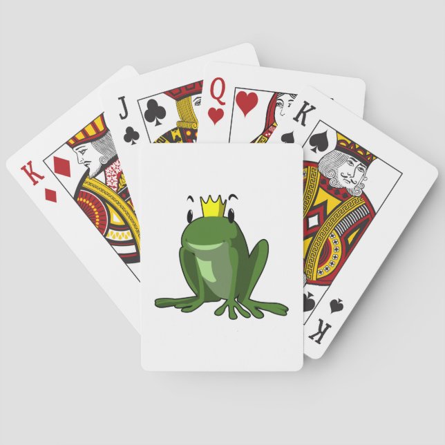 Frog prince cartoon playing cards (Back)