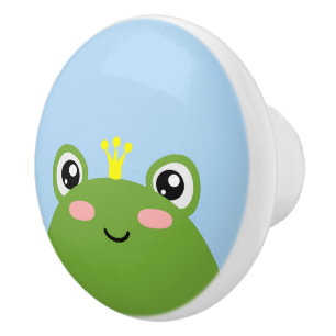 Frog Prince Ceramic Knob
