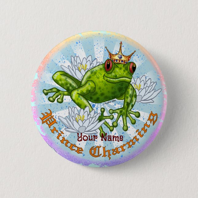 Frog Prince Charming 6 Cm Round Badge (Front)