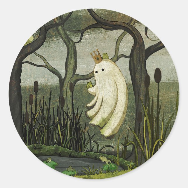 Frog Prince Classic Round Sticker (Front)