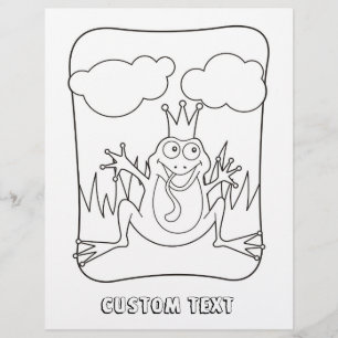 Frog Prince Colouring Book Page