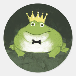 Frog Prince   Fairy Tale Wedding Classic Round Sticker