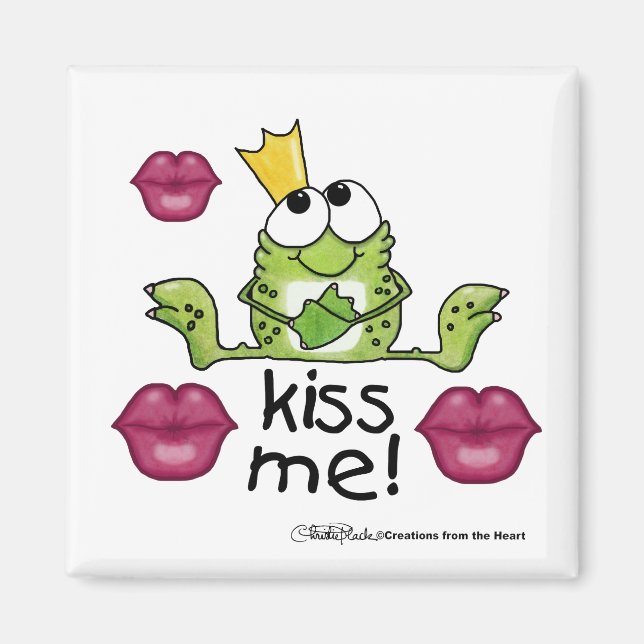Frog Prince Kiss Me Magnet (Front)