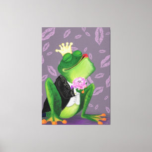 Frog Prince - Kissy Canvas Print