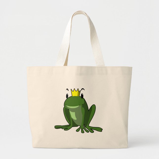 Frog Prince Large Tote Bag (Front)