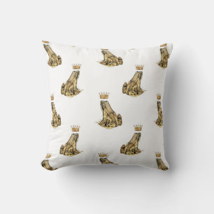 Frog Prince Magic Charm Fantasy Golden Crown Cushion