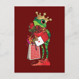 Frog Prince of Hearts Postcard