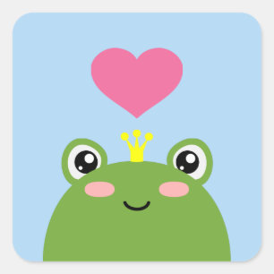 Frog Prince Square Sticker