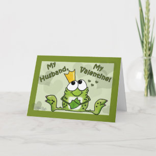 Frog Prince Valentine for Husband Holiday Card