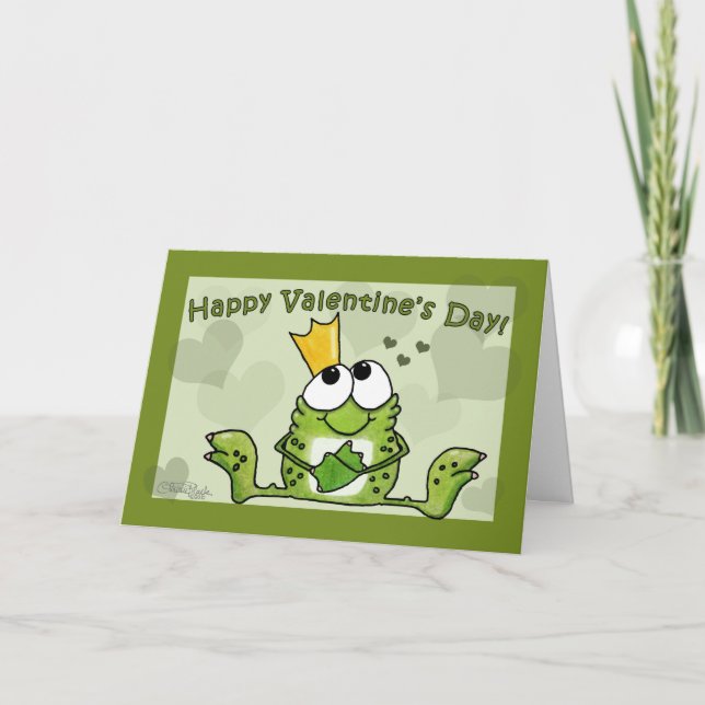 Frog Prince Valentine Holiday Card (Front)