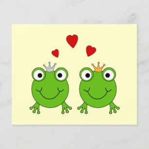 Frog Princess and Frog Prince, with hearts.