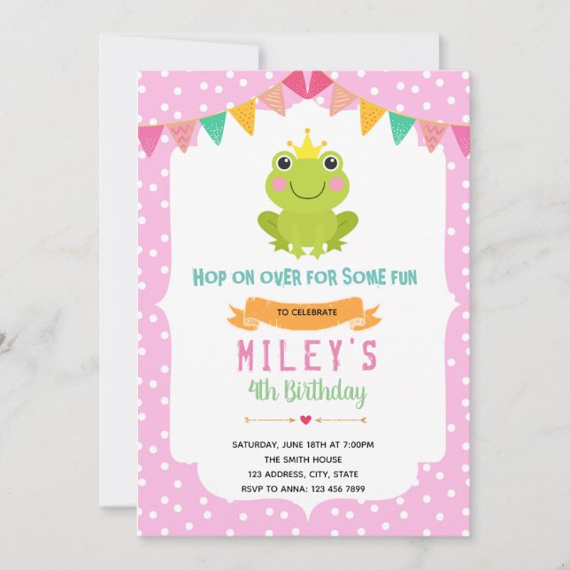 Frog princess invitation (Front)