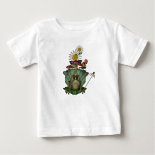 Frog Princess Mushrooms Flowers  Baby T-Shirt