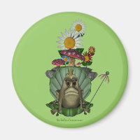 Frog Princess On Throne Cute Magnet