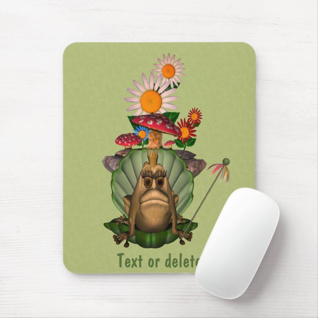 Frog Princess On Throne Personalised Mouse Mat (With Mouse)