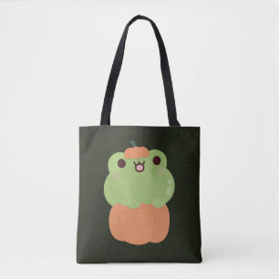 Frog Pumpkin Tote Bag