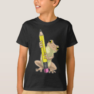 Frog Pupil Pencil School T-Shirt