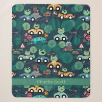 Frog Race Car Drivers Kids Personalised