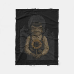 Frog Rage Is Consuming Me Sarcastic Meme Funny Fleece Blanket