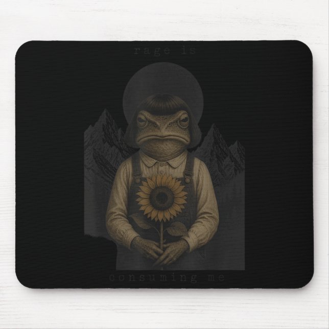 Frog Rage Is Consuming Me Sarcastic Meme Funny Mouse Mat (Front)