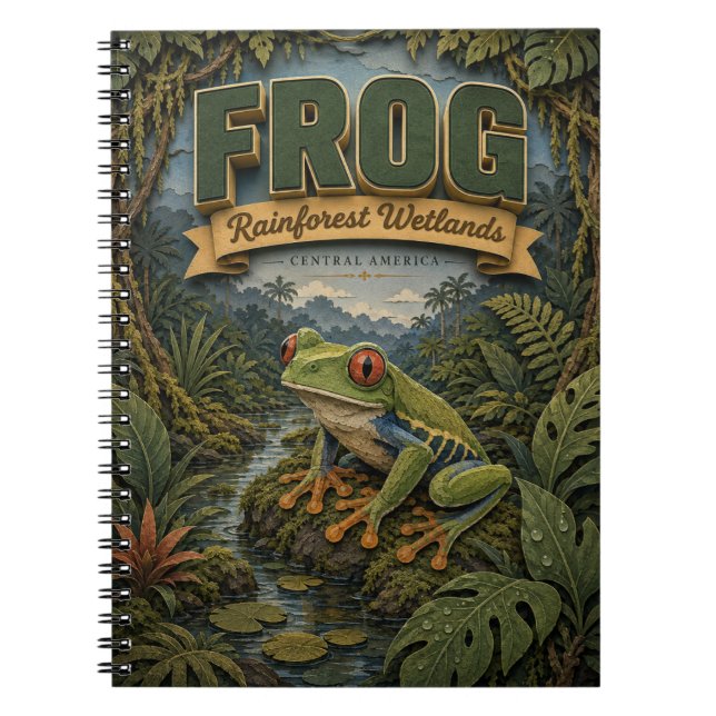 Frog Rainforest Wetlands POPCUT Notebook (Front)