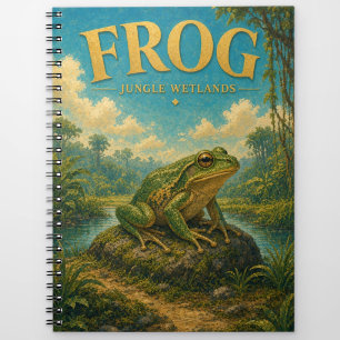 Frog Rainforest Wetlands Watercolor GeoSaga Notebook