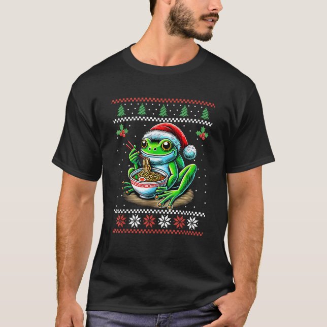 Frog Ramen Japanese Ugly Christmas Sweater Xmas  (Front)