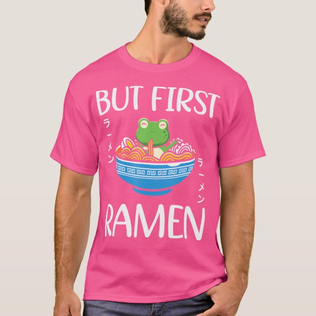 Frog Ramen Manga Otaku Japanese Anime Kawaii Noodl T-Shirt (Front)