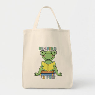 Frog Reading is Fun T-shirts and Gifts Tote Bag