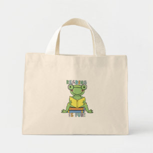 Frog - Reading is Fun Tshirts and Gifts Mini Tote Bag