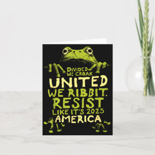 Frog Resist Cute Funny  Card