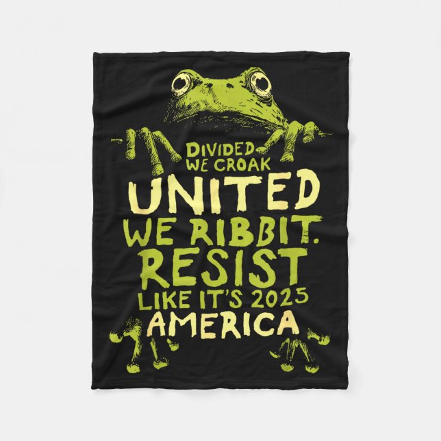 Frog Resist Cute Funny  Fleece Blanket (Front)