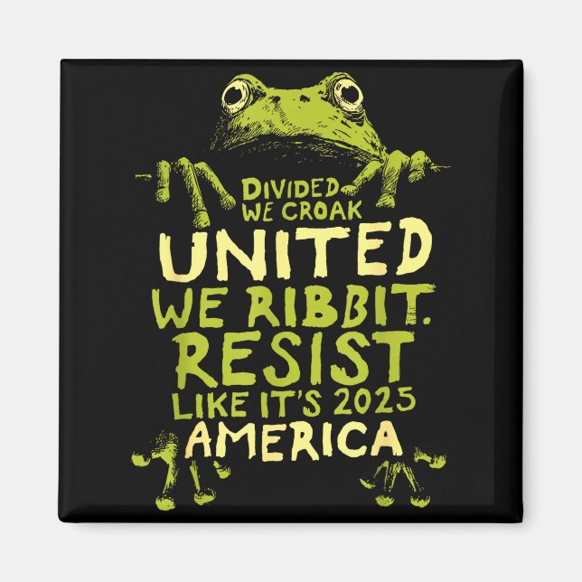 Frog Resist Cute Funny  Magnet (Front)
