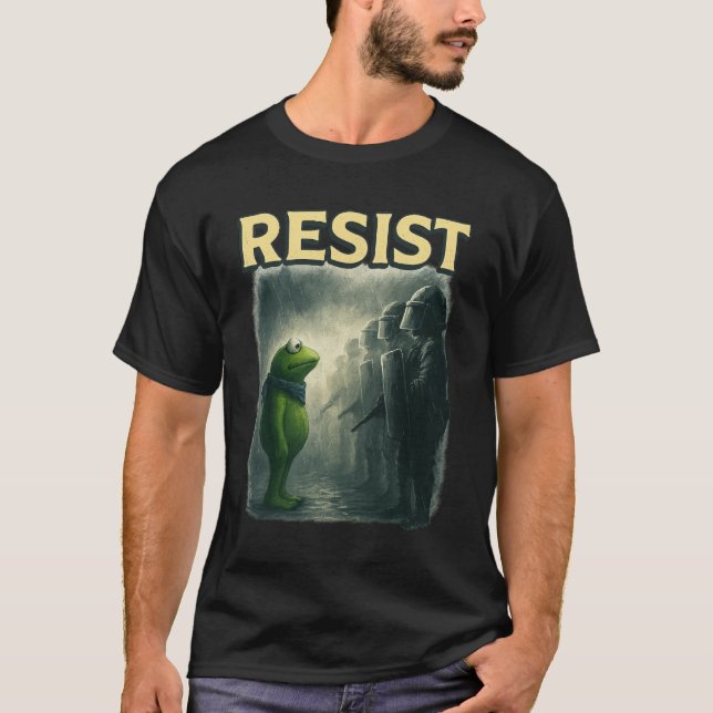 Frog Resist Portland Frog Protest T-Shirt  (Front)