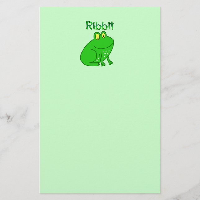 Frog Ribbit Stationery (Front)
