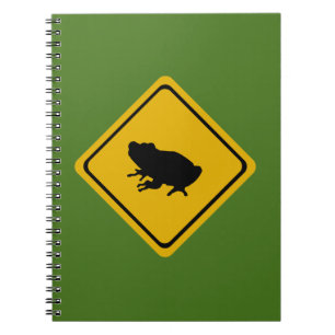 frog road sign notebook