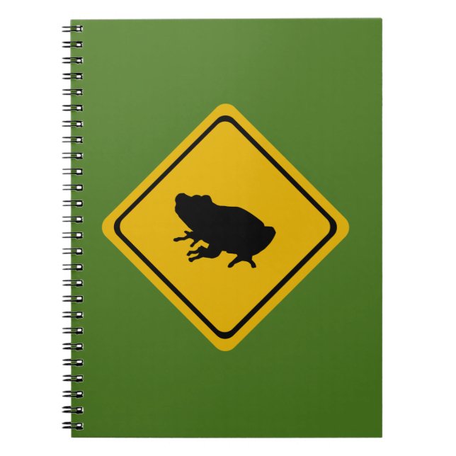 frog road sign notebook (Front)