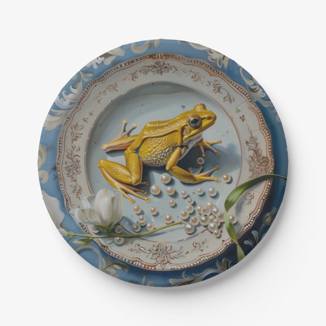 Frog - Round Paper Plates (Front)