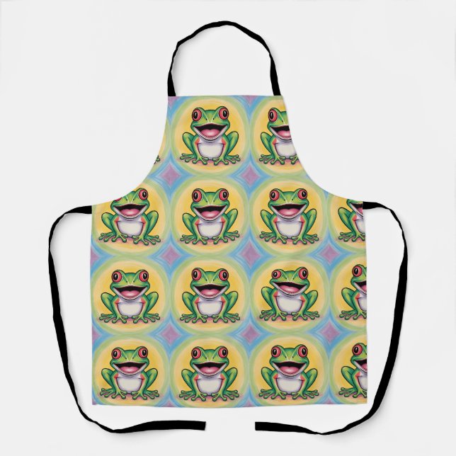 Frog’s Gentle Smile Apron (Front)