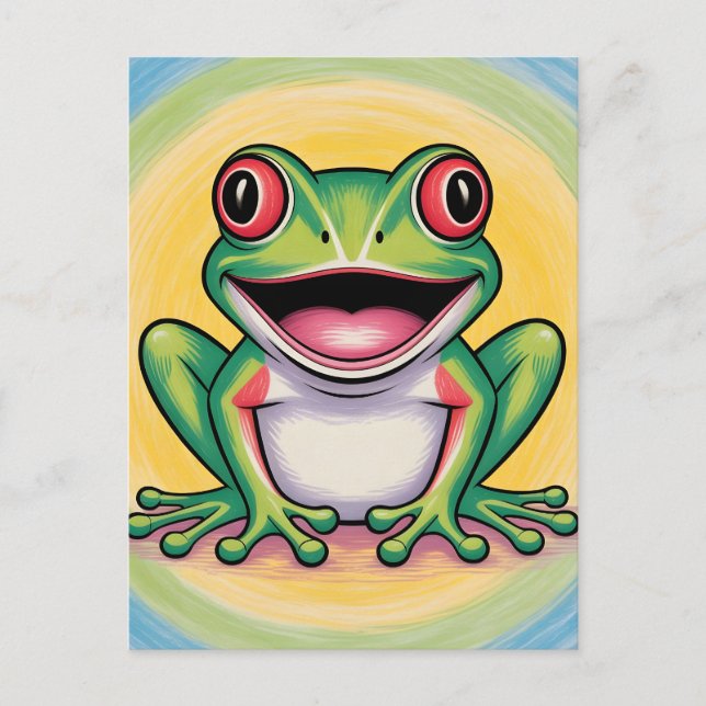 Frog’s Gentle Smile Postcard (Front)