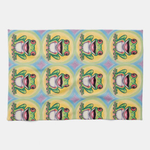 Frog’s Gentle Smile Tea Towel