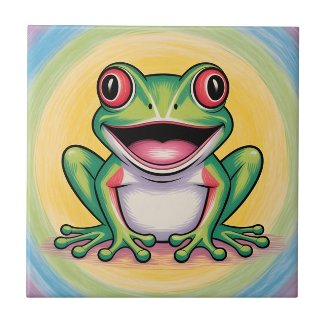Frog’s Gentle Smile Tile (Front)