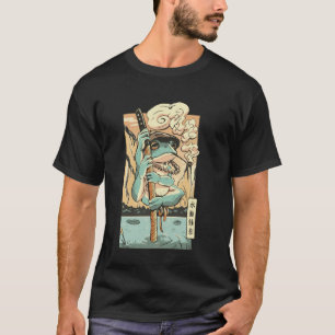 Frog Samurai in Zen Garden Setting T-Shirt