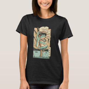 Frog Samurai in Zen Garden Setting T-Shirt