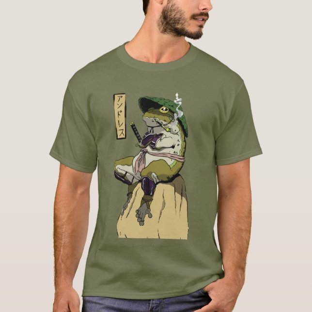 Frog Samurai's Dawn Victory T-Shirt (Front)