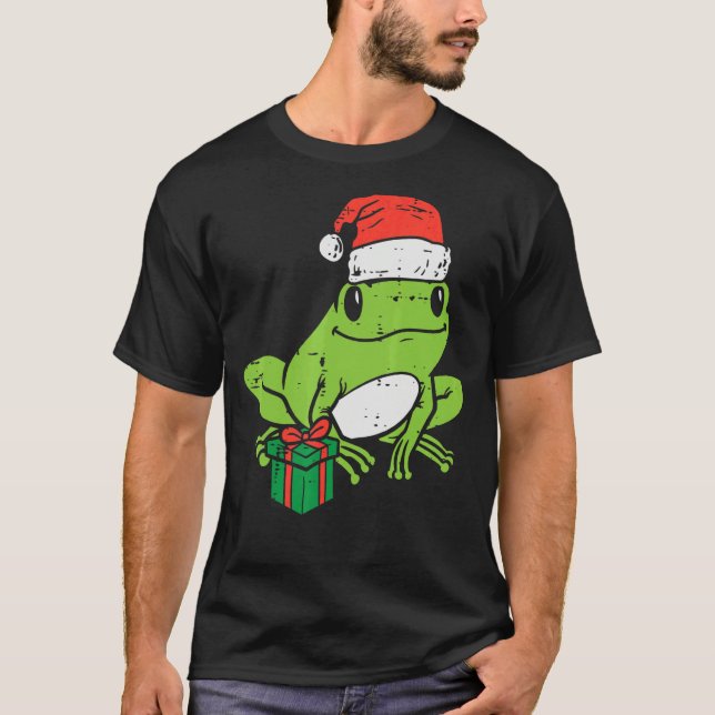Frog Santa  Animal Christmas Xmas Kids Men Women K T-Shirt (Front)