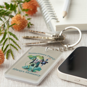 Frog Sarcastic Sometimes Fancy Always Shmancy Key Ring