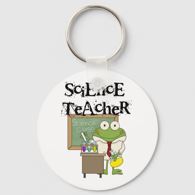 Frog Science Teacher Key Ring (Front)